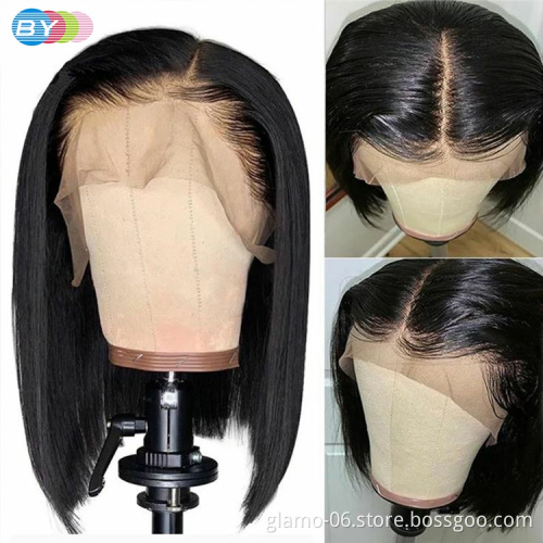 Glueless Front Full Lace Wig Full Lace Human Hair Wig for Black Wholesale Virgin 100% Cheap Short Brazilian Hd Natural Women